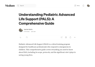 Understanding Pediatric Advanced Life Support (PALS)