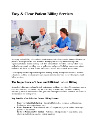 easy clear patient billing services