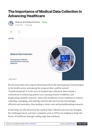 The Importance of Medical Data Collection in Advancing Healthcare