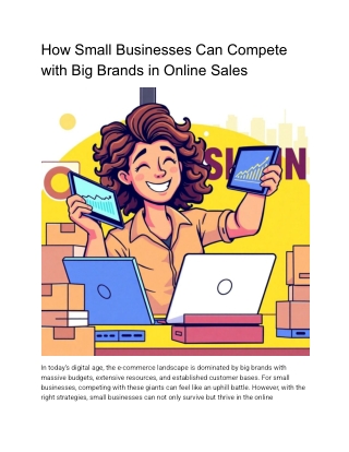 How Small Businesses Can Compete with Big Brands in Online Sales