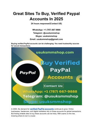 great sites to buy verified paypal accounts