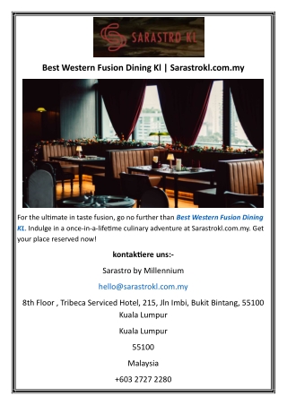 best western fusion dining kl sarastrokl com my