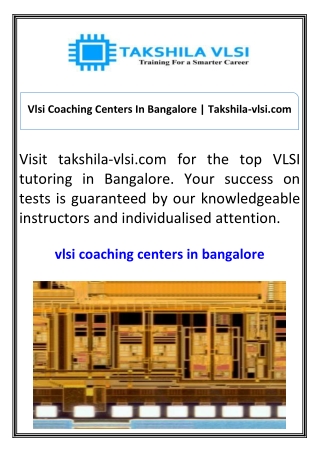 vlsi coaching centers in bangalore takshila vlsi