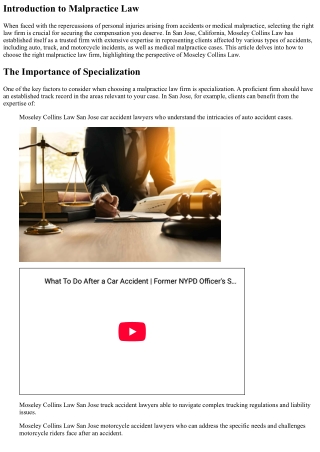 introduction to malpractice law