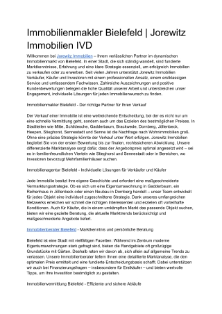 Immobilienmakler Bielefeld _ Jorewitz Immobilien IVD