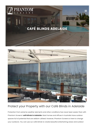 Cafe Blinds Adelaide