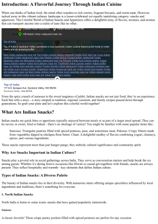 introduction a flavorful journey through indian