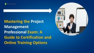 Mastering the Project Management Professional Exam A Guide to Certification and Online Training Options