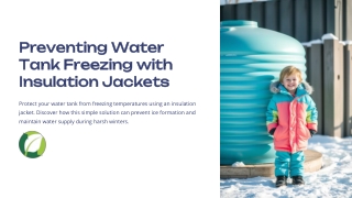Can a water tank insulation jacket prevent freezing?