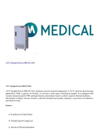 -25℃ Upright Freezer MD-UF-1011