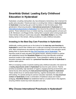 Smartkidz Global_ Leading Early Childhood Education in Hyderabad