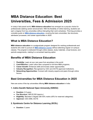 MBA Distance Education_ Best Universities, Fees & Admission 2025