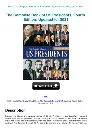 Books The Complete Book of US Presidents  Fourth Edition Updated for 2021