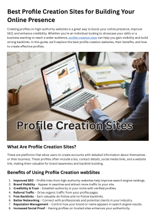 best profile creation sites for building your