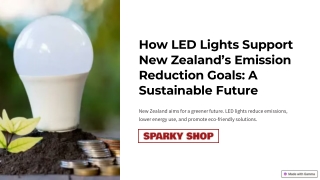 How LED Lights Help Cut Emissions in New Zealand