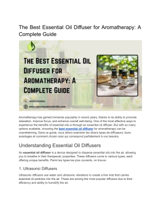 the best essential oil diffuser for aromatherapy