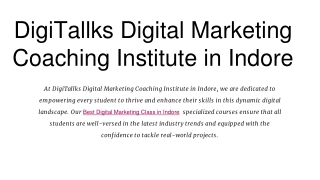 DigiTallks Digital Marketing Coaching Institute in Indore (1)