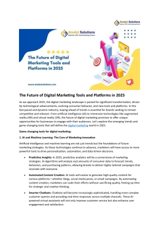 The Future of Digital Marketing Tools and Platforms in 2025