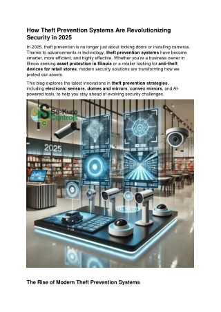 How Theft Prevention Systems Are Revolutionizing Security in 2025