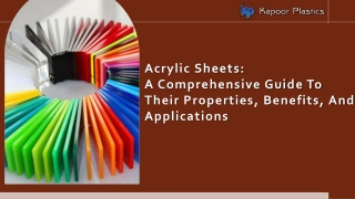 Acrylic Sheets A Comprehensive Guide to Their Properties, Benefits, and Applications