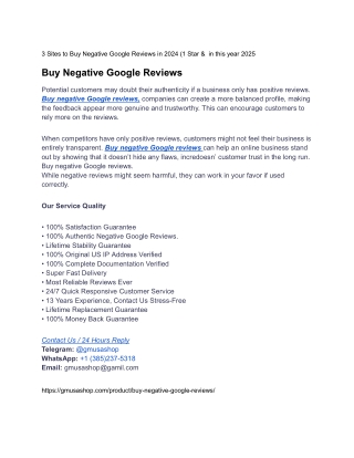 3 sites to buy negative google reviews in 2024
