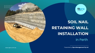 Soil Nail Retaining Wall Installation in Perth