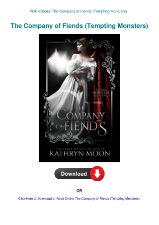 PDF eBooks The Company of Fiends (Tempting Monsters)
