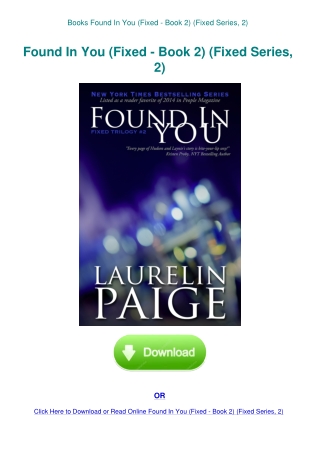 Books  Found In You (Fixed - Book 2) (Fixed Series  2)
