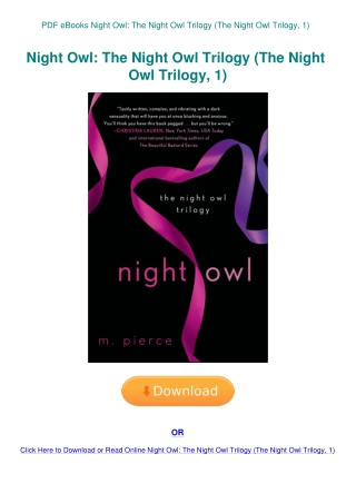 PDF eBooks Night Owl The Night Owl Trilogy (The Night Owl Trilogy  1)