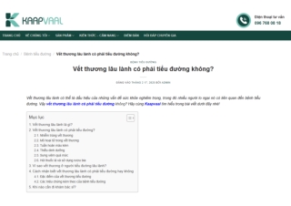 Vết thương lâu lành có phải tiểu đường không?