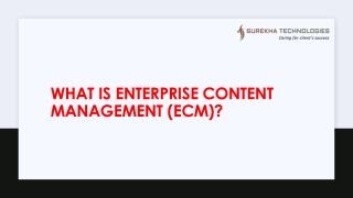 What is Enterprise Content Management (ECM)