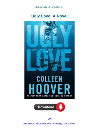 Books Ugly Love A Novel