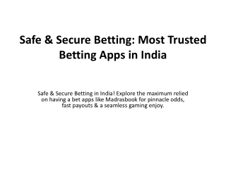 Safe & Secure Betting: Most Trusted Betting Apps in India