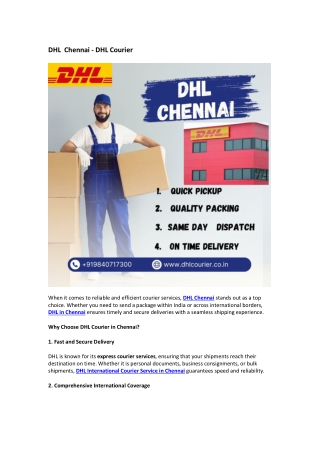 dhl chennai dhl courier
