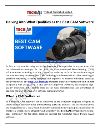 Delving into What Qualifies as the Best CAM Software