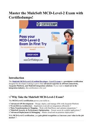 master the mulesoft mcd level 2 exam with