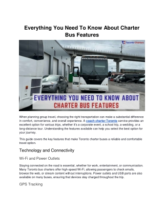 Everything You Need To Know About Charter Bus Features