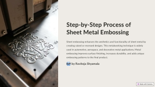 step by step process of sheet metal embossing