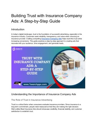 building trust with insurance company ads a step