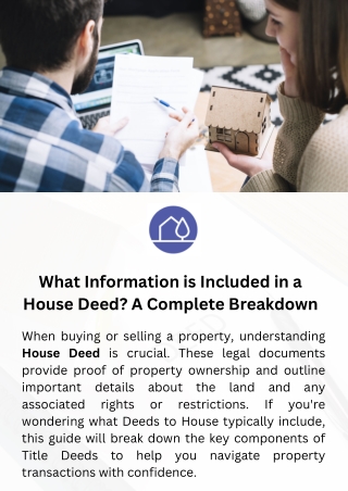 What Information is Included in a House Deed A Complete Breakdown