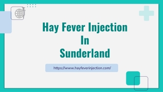 Hay Fever Injection in Sunderland