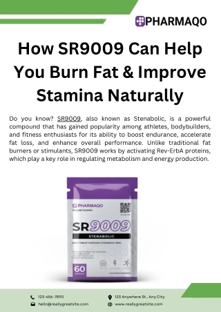 How SR9009 Can Help You Burn Fat & Improve Stamina Naturally