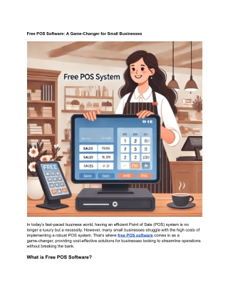free pos software a game changer for small