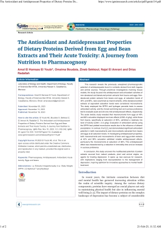 the antioxidant and antidepressant properties