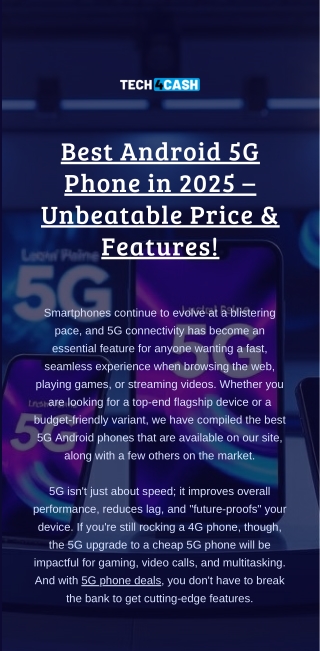 Best Android 5G Phone in 2025 – Unbeatable Price & Features!