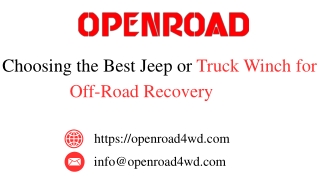 Choosing the Best Jeep or Truck Winch for Off-Road Recovery