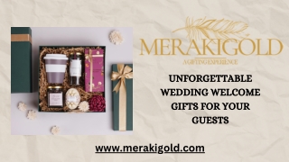 Elegant Wedding Welcome Gifts  Thoughtful & Memorable