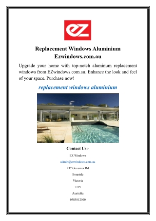Replacement Windows Aluminium Ezwindows.com