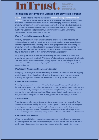 intrust the best property management services
