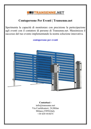 Contapersone Per Eventi  Transenne.net